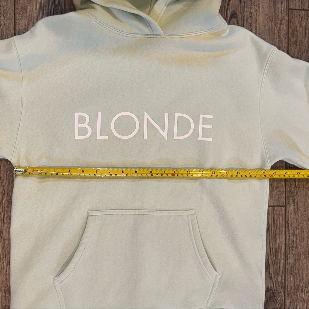 BRUNETTE the Label “BLONDE” Hoodie – S/M – Light Mint Green - Picture 6 of 8